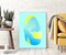 Abstract Artwork Aqua Blue Home Classic Framed Canvas Prints Artwork